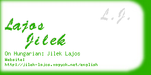 lajos jilek business card